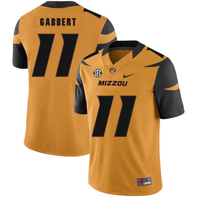 Missouri Tigers #11 Blaine Gabbert Gold Nike College Football Jersey